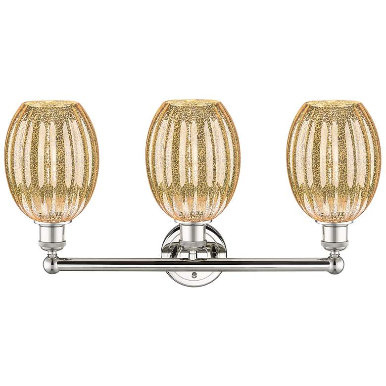 Image 2 Edison Preston 24"W 3-Lt Polished Nickel Vanity w/ Mercury Bulb Shade more views