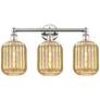1_Edison Preston 25"W 3-Lt Polished Nickel Vanity w/ Mercury Jar Shade