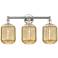 Edison Preston 25"W 3-Lt Polished Nickel Vanity w/ Mercury Jar Shade