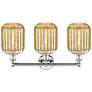 2_Edison Preston 25"W 3-Lt Polished Nickel Vanity w/ Mercury Jar Shade more views