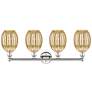 2_Edison Preston 33"W 4-Lt Polished Nickel Vanity w/ Mercury Bulb Shade more views