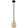 Edison Preston 6"W Black Brass Stem Mini Pendant w/ Mercury Bulb Shade