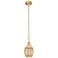 Edison Preston 6"W Brushed Brass Stem Pendant w/ Mercury Bulb Shade