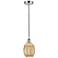 Edison Preston 6"W Chrome Cord Hung Mini Pendant w/ Mercury Bulb Shade