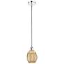Edison Preston 6"W Chrome Stem Hung Mini Pendant w/ Mercury Bulb Shade
