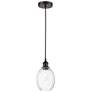 1_Edison Preston 6"W Oiled Bronze Cord Mini Pendant w/ Clear Bulb Shade