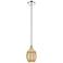 Edison Preston 6"W Polished Nickel Stem Pendant w/ Mercury Bulb Shade
