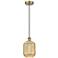 Edison Preston 7"W Brass Cord Hung Mini Pendant With Mercury Jar Shade