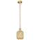 Edison Preston 7"W Brushed Brass Stem Pendant w/ Mercury Jar Shade