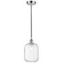 1_Edison Preston 7"W Chrome Cord Hung Mini Pendant w/ Clear Jar Shade
