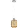 1_Edison Preston 7"W Chrome Cord Hung Mini Pendant w/ Mercury Jar Shade