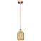 Edison Preston 7"W Copper Stem Hung Mini Pendant w/ Mercury Jar Shade