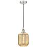1_Edison Preston 7"W Polished Nickel Cord Pendant w/ Mercury Jar Shade