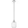 Edison Preston 7"W Polished Nickel Stem Pendant w/ Clear Jar Shade