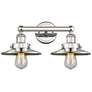 1_Edison Railroad 7 1/4"H Polished Nickel 2-Light Wall Sconce