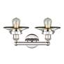 2_Edison Railroad 7 1/4"H Polished Nickel 2-Light Wall Sconce more views