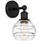 Edison Rochester 10.13" High Matte Black Sconce With Clear Shade