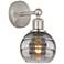 Edison Rochester 10.13"H Brushed Satin Nickel Sconce w/ Light Smoke Sh
