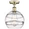 Edison Rochester 10" Wide Antique Brass Semi-Flush Mount With Clear Sh