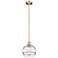 Edison Rochester 10" Wide Antique Brass Stemmed Mini Pendant w/ Clear