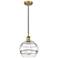 Edison Rochester 10" Wide Brushed Brass Corded Mini Pendant w/ Clear S