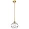 Edison Rochester 10" Wide Brushed Brass Stemmed Mini Pendant w/ Clear