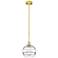 Edison Rochester 10" Wide Satin Gold Stem Hung Mini Pendant w/ Clear S
