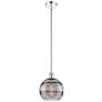Edison Rochester 10"W Chrome Stemmed Mini Pendant w/ Light Smoke Shade