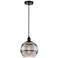 Edison Rochester 10"W Oiled Bronze Corded Mini Pendant w/ Light Smoke