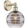 Edison Rochester 12.13" High Antique Brass Sconce With Light Smoke Sha