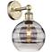Edison Rochester 12.13" High Antique Brass Sconce With Light Smoke Sha