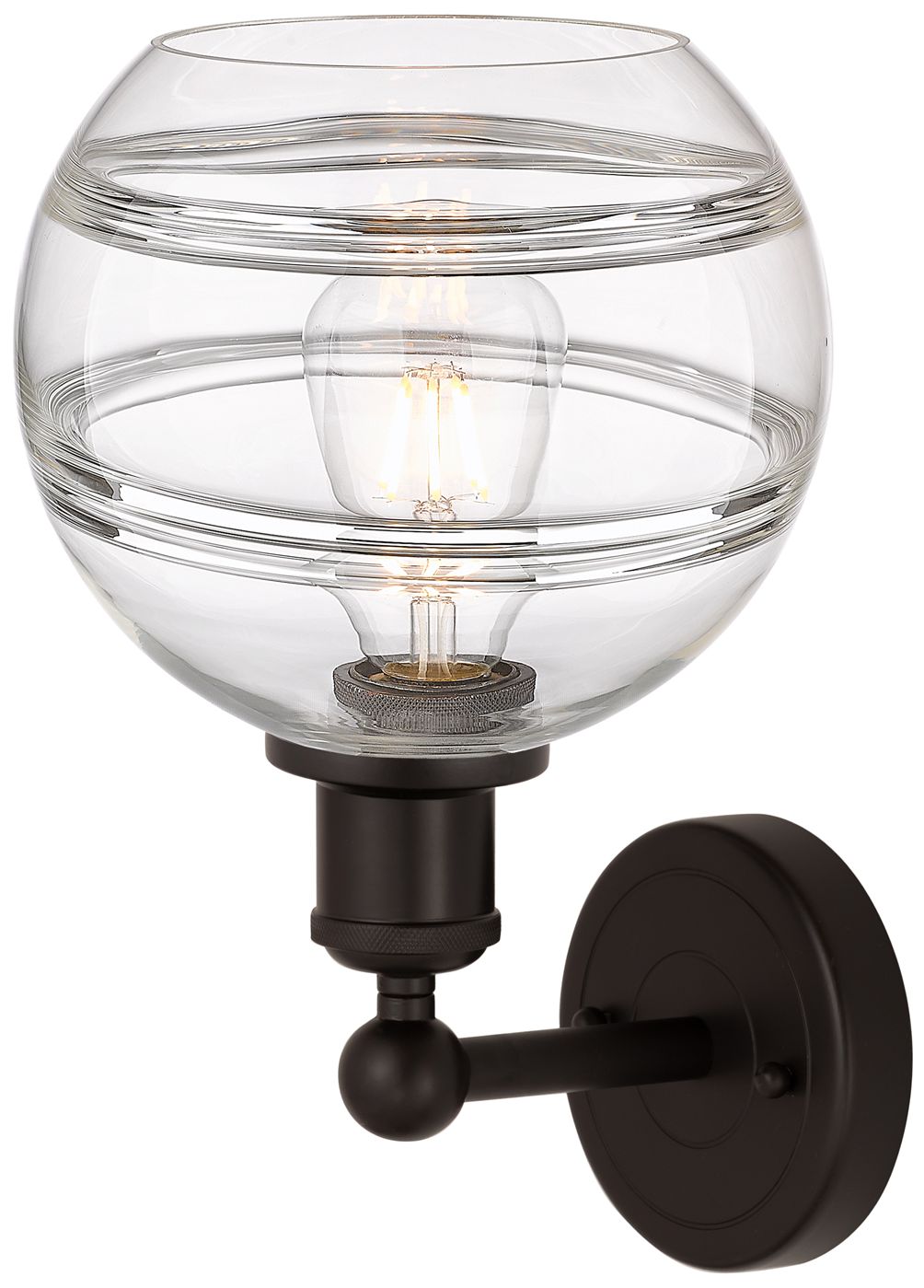 Image 2 Edison Rochester 12.13" High Oil Rubbed Bronze Sconce With Clear Shade more views