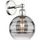 Edison Rochester 12.13" High Polished Nickel Sconce With Light Smoke S