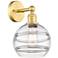 Edison Rochester 12.13" High Satin Gold Sconce With Clear Shade