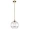 Edison Rochester 12" Wide Antique Brass Stemmed Mini Pendant w/ Clear