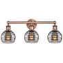 Edison Rochester 23.88"W 3 Light Copper Bath Light w/ Light Smoke Shad