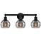 Edison Rochester 24" Wide Matte Black 3-Light Bath Light