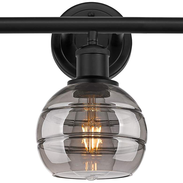Image 2 Edison Rochester 24" Wide Matte Black 3-Light Bath Light more views