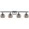 Edison Rochester 32.88"W 4-Light Antique Brass Bath Light w/ Clear Sha