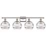 Edison Rochester 32.88"W 4-Light Oiled Bronze Bath Light w/ Smoke Shad