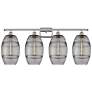 Edison Rochester 32.88"W 4-Light Polished Nickel Bath Light w/ Clear S