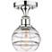 Edison Rochester 5.88" Wide Polished Chrome Semi-Flush Mount w/ Clear