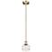 Edison Rochester 5.88"W Antique Brass Stemmed Mini Pendant w/ Clear Sh