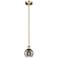 Edison Rochester 5.88"W Antique Brass Stemmed Mini Pendant w/ Smoke Sh