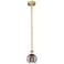 Edison Rochester 5.88"W Brushed Brass Stemmed Mini Pendant w/ Smoke Sh