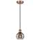 Edison Rochester 5.88"W Copper Corded Mini Pendant w/ Light Smoke Shad