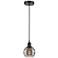 Edison Rochester 5.88"W Oiled Bronze Corded Mini Pendant w/ Smoke Shad