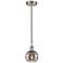 Edison Rochester 5.88"W Satin Nickel Corded Mini Pendant w/ Smoke Shad