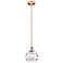 Edison Rochester 8" Wide Antique Copper Stemmed Mini Pendant w/ Clear