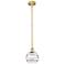 Edison Rochester 8" Wide Brushed Brass Stemmed Mini Pendant w/ Clear S